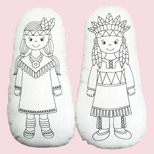 [칼라노리] 양면 인디언인형