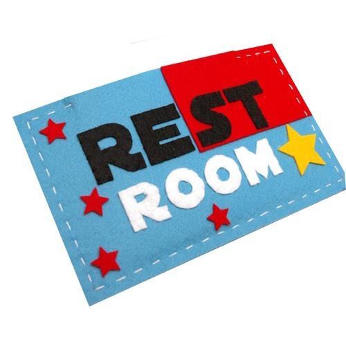 [홈메디] 펠트공예_RESTROOM 방문걸이 만들기